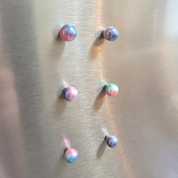 Mermaid Ombre Pearl Magnet Set - Classy & Elegant Fridge Magnets - Picture 7 of 9